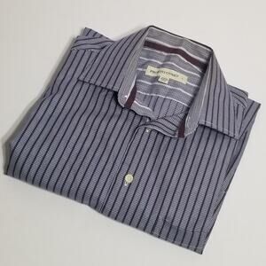 Large Pronto Uomo Long sleeve button down Blue 100% cotton